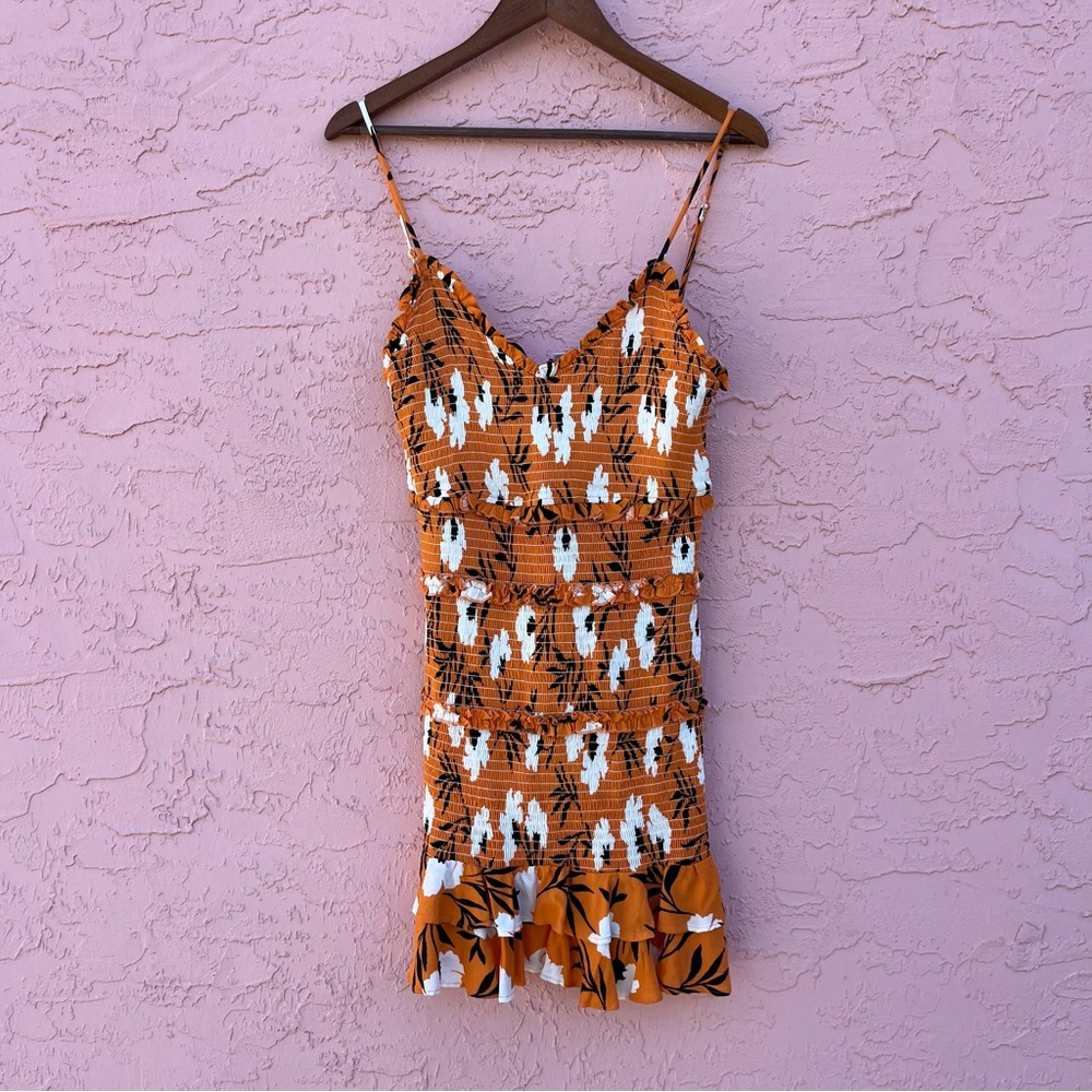 Olivaceous Floral Mini Dress Size Large